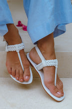 Venetian T-strap Leather Sandals-1