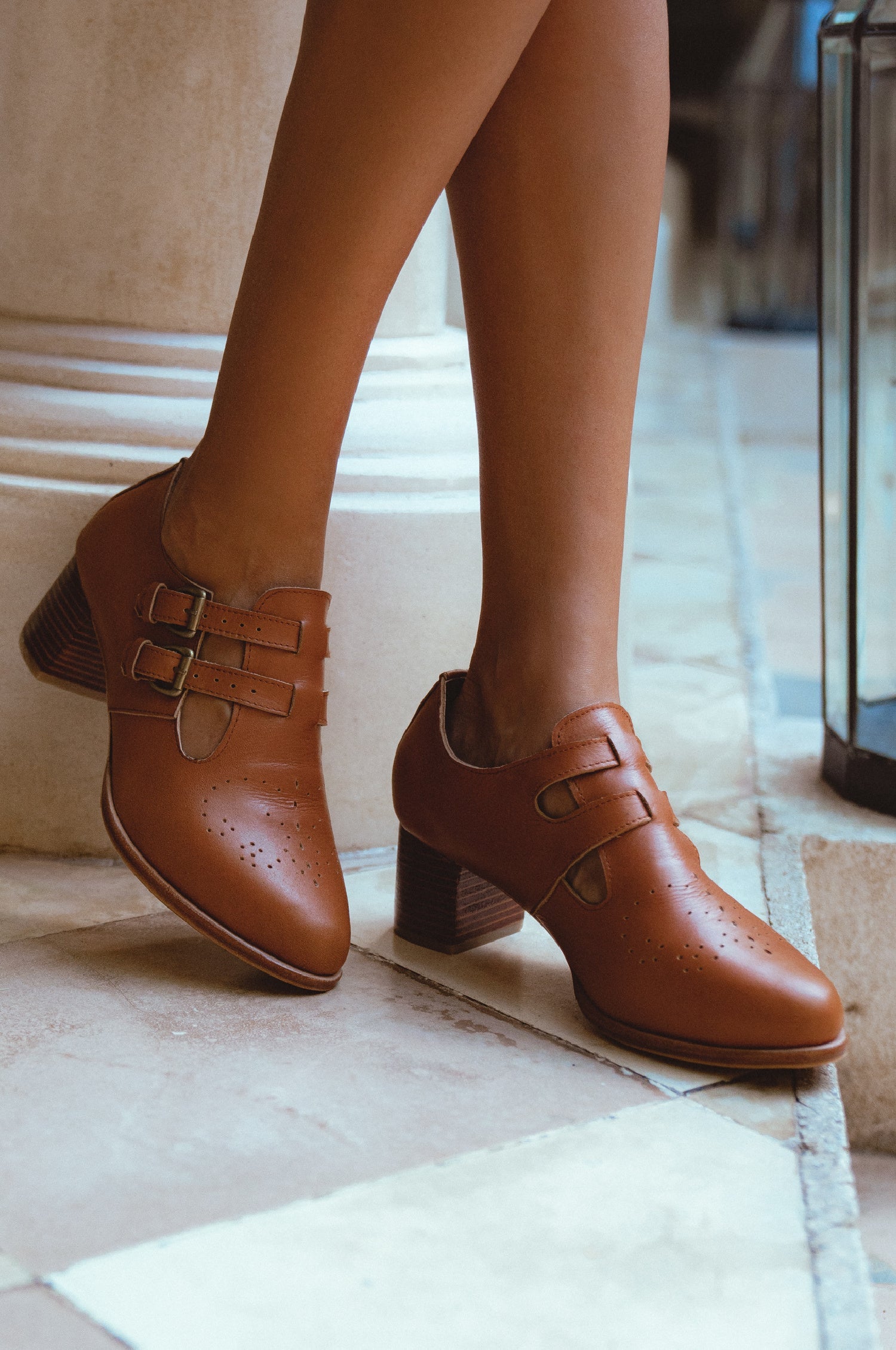 Vienna Low Ankle Leather Booties-0