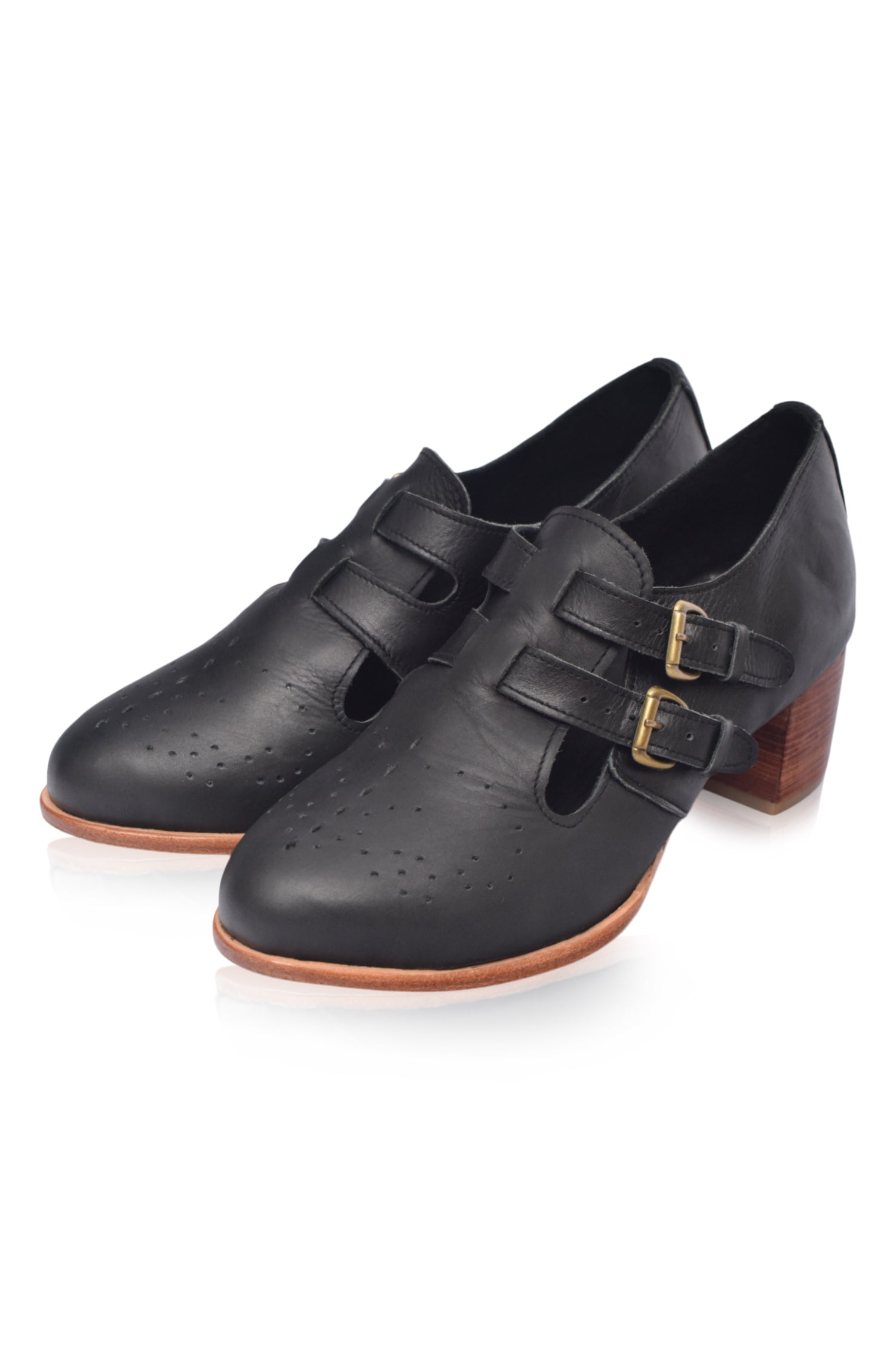 Vienna Low Ankle Leather Booties-2