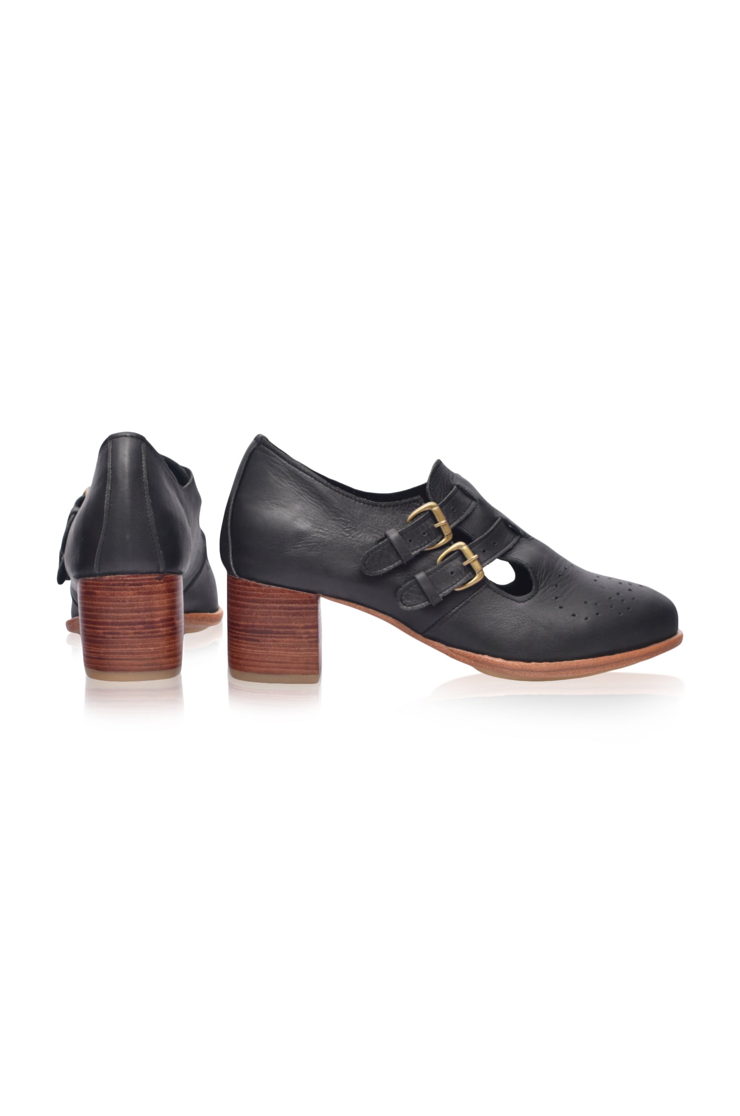 Vienna Low Ankle Leather Booties-3