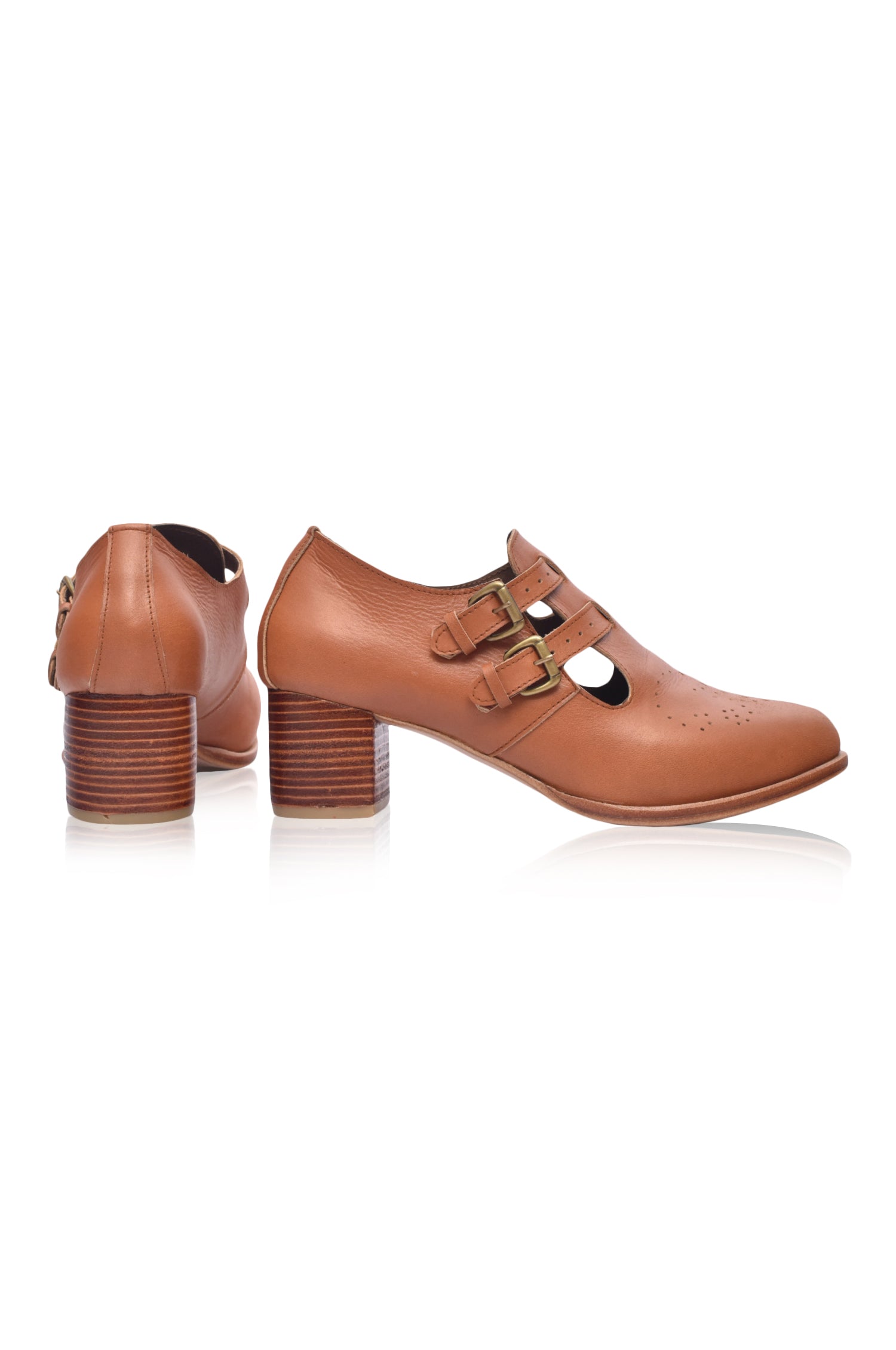 Vienna Low Ankle Leather Booties-4