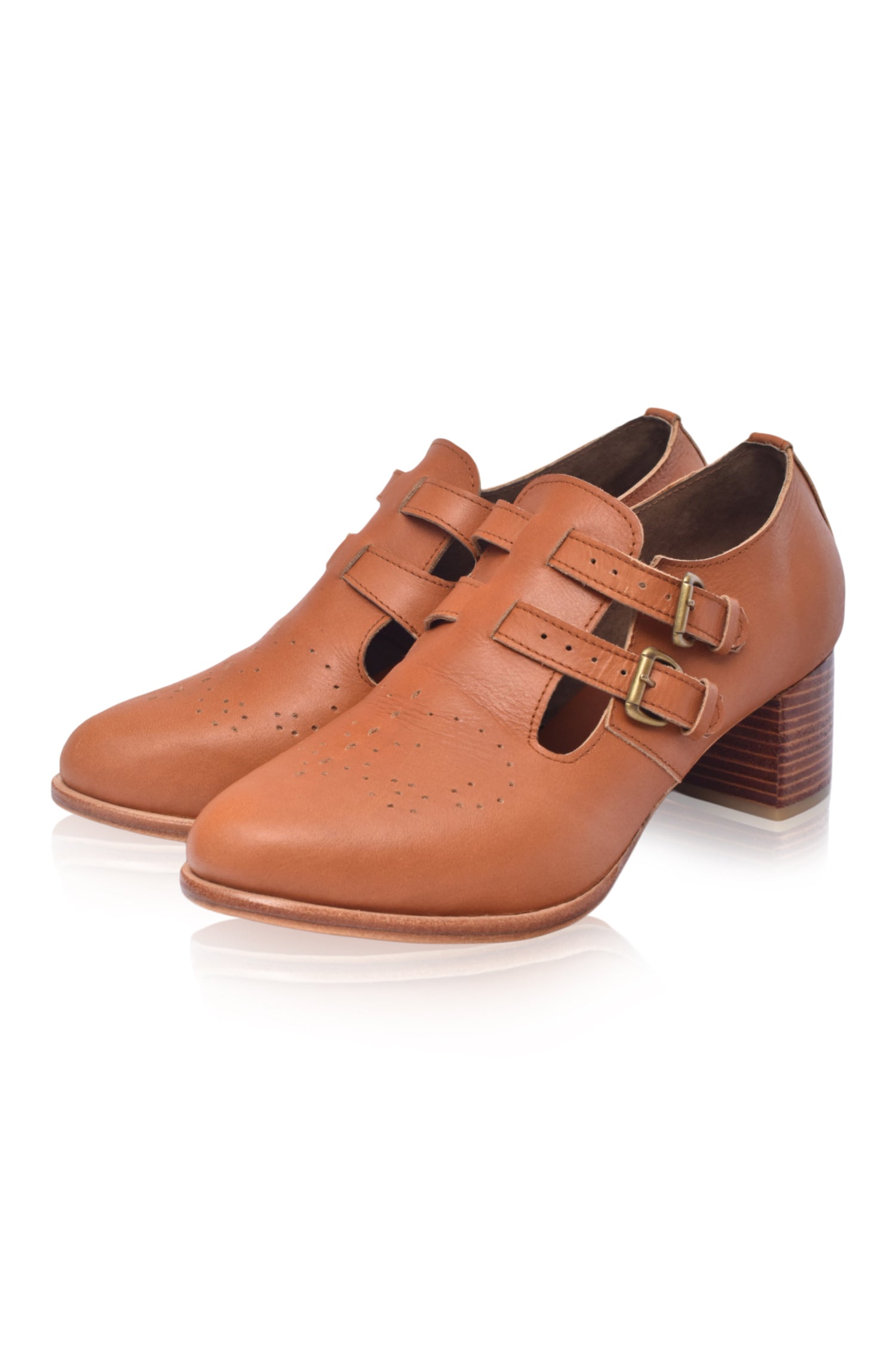 Vienna Low Ankle Leather Booties-2