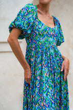 Violeta Puff Sleeve Midi Dress (Sale)