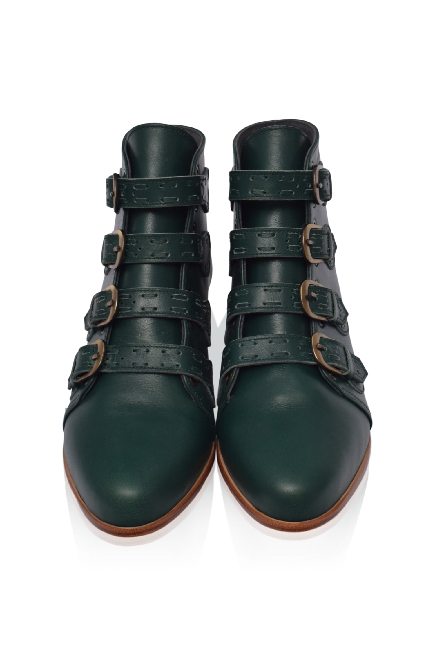 Wild Rose Leather Ankle Booties-2