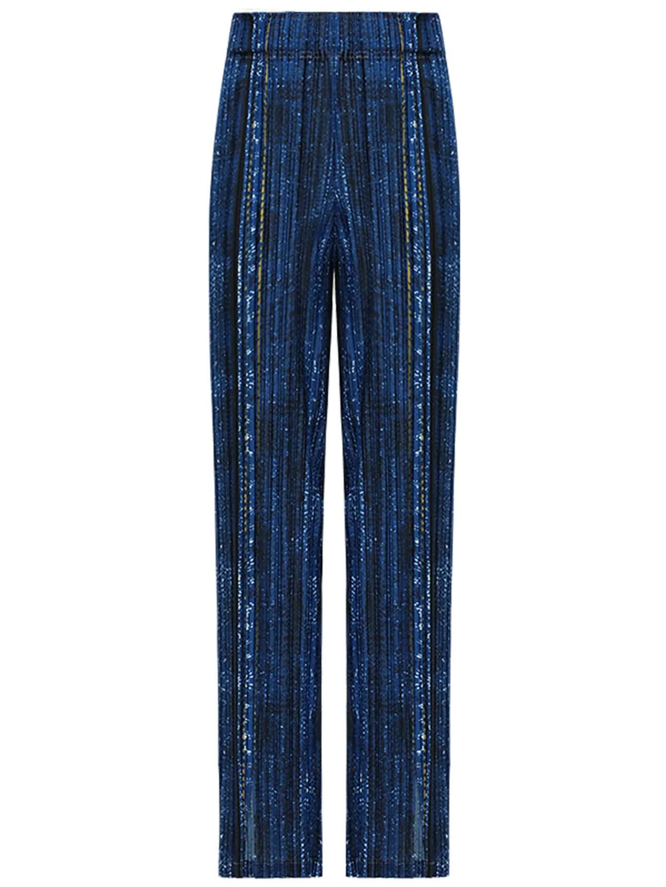 Blue High Waist Pants-3