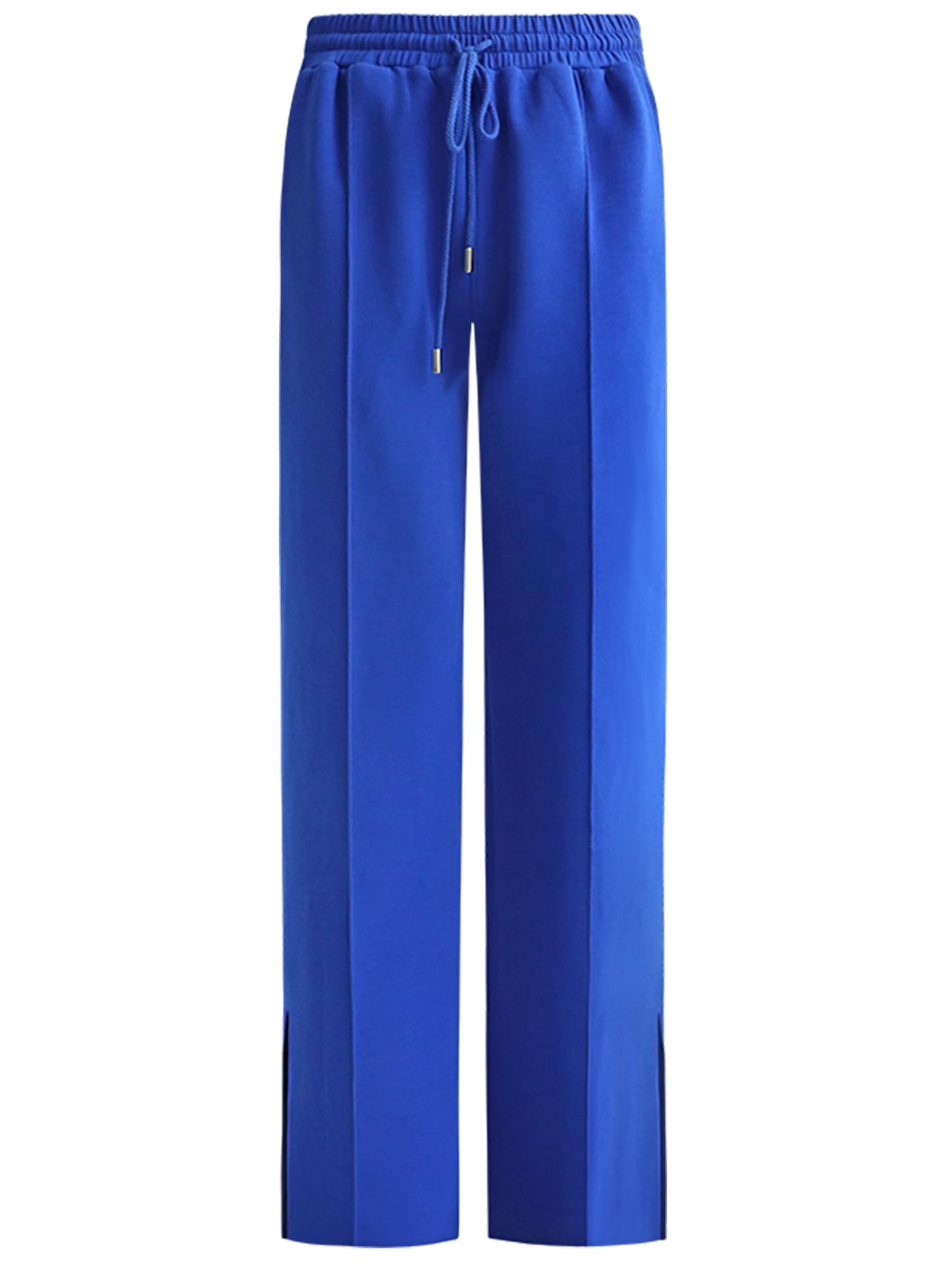 Breathable Casual Flared Pants with Side Slits-3
