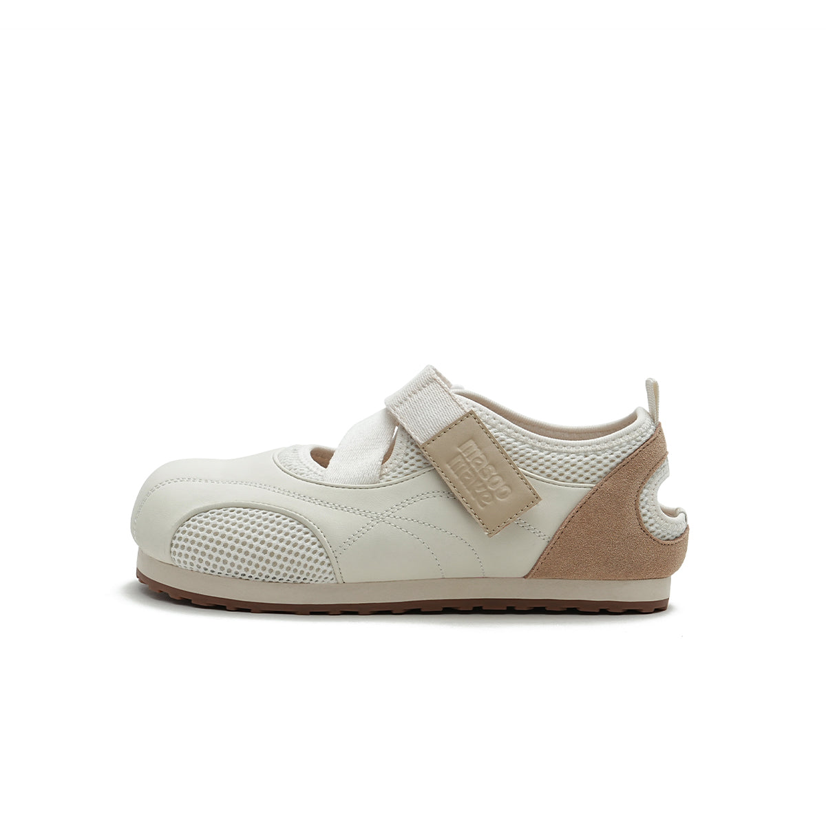 Breathable Puff Velcro Khaki Mary Jane Shoes-0
