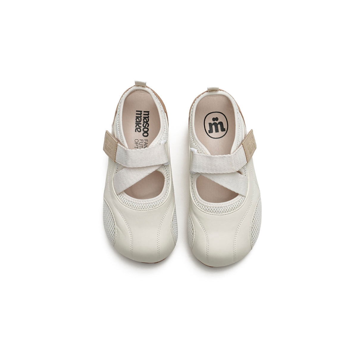 Breathable Puff Velcro Khaki Mary Jane Shoes-4