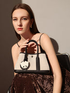 Carefree Canvas and Leather Top Handle Bag-4