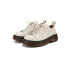 Casual Leather Platform Lace Up Shoes-1