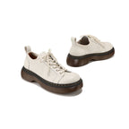 Casual Leather Platform Lace Up Shoes-2