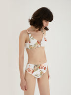 Charming Front Clasp Floral Two-piece Bikini-1