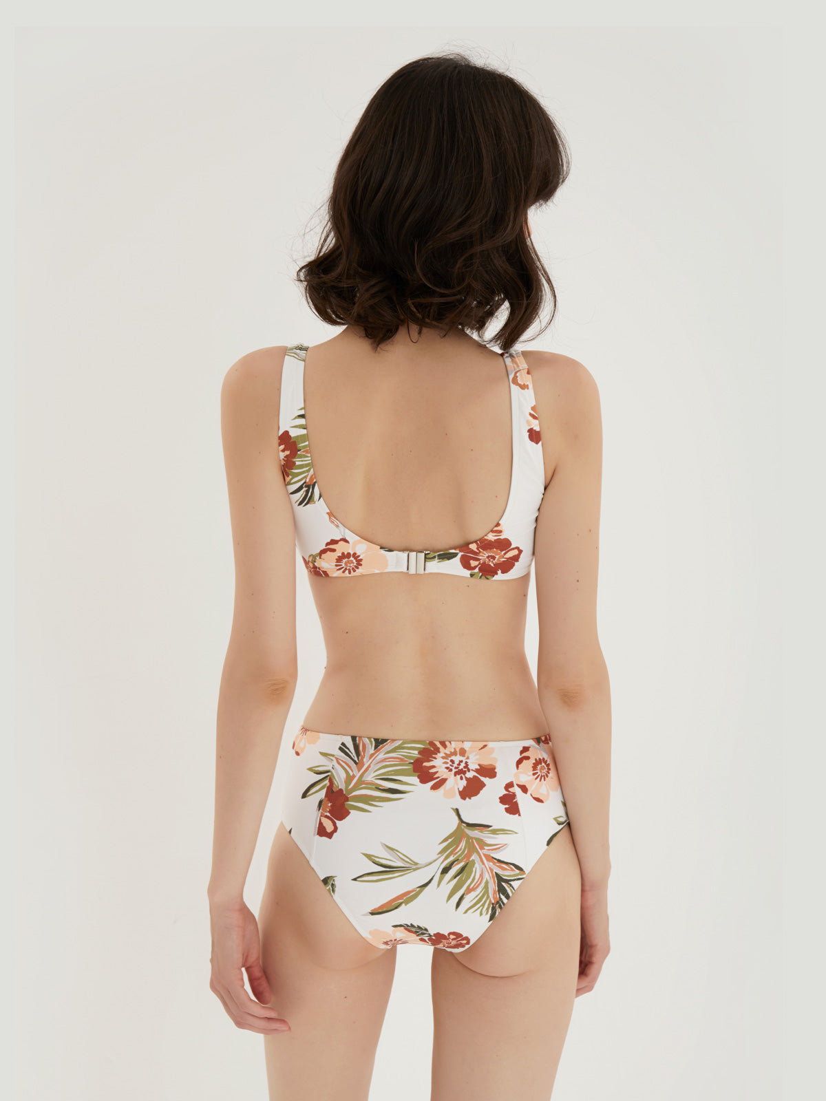 Charming Front Clasp Floral Two-piece Bikini-2