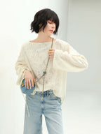 Chic White Off Shoulder Chiffon Top-2