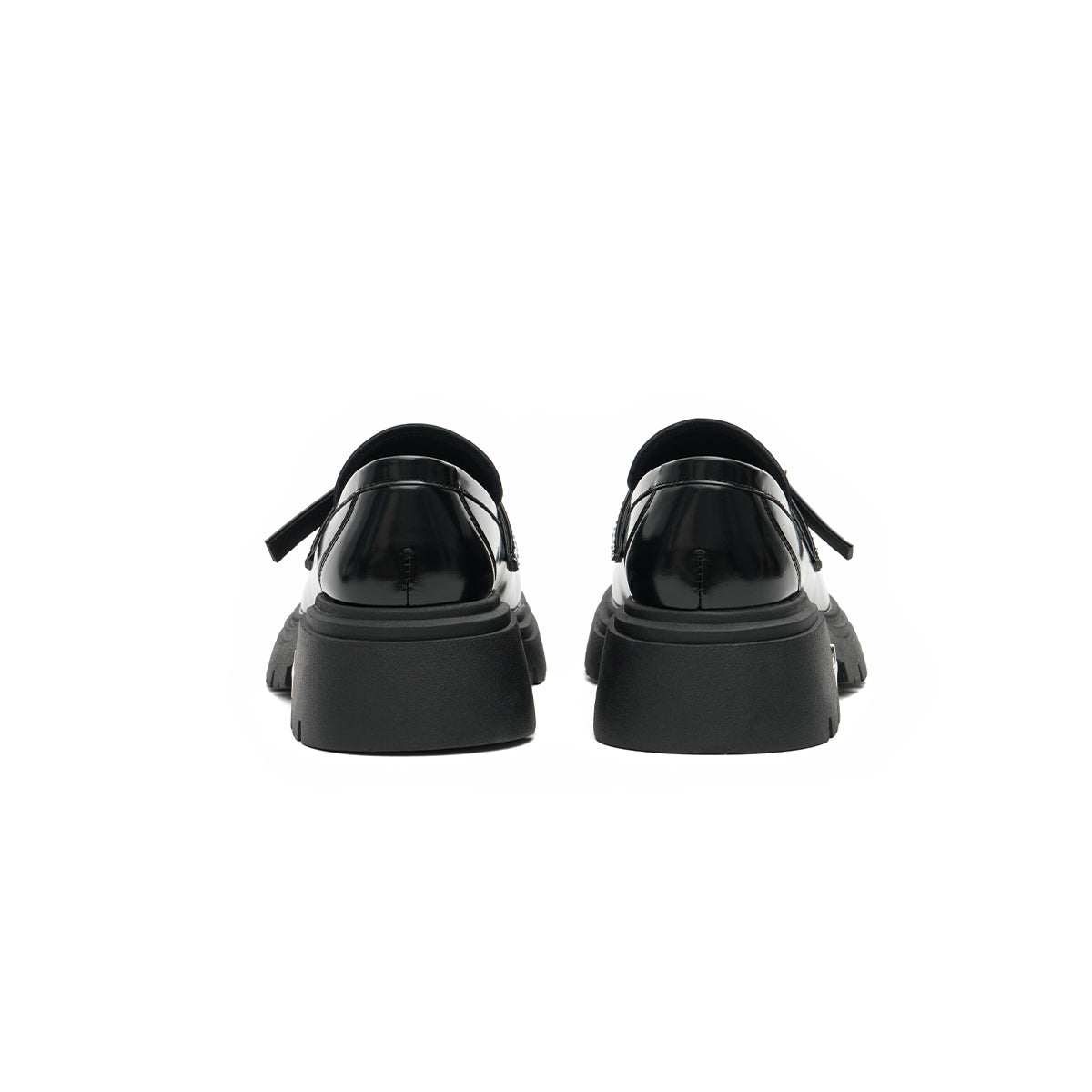 Chunky Heel Buckled Platform Loafers-2