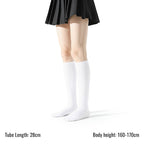 Classic Everyday 28cm All-season Women White Crew Socks