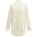 Elegant Pleated V-Neck Apricot Chiffon Shirt-3