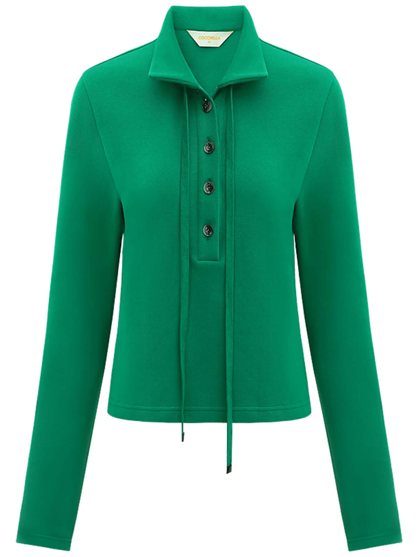 Emerald Green Collared Polo Top-3