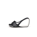 Floral Lace High-Heel Hollow Wedges-0