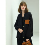 Flowy Button Down Black Cardigan-2