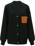 Flowy Button Down Black Cardigan-3