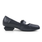 Casual Fringed Black Leather Mary Jane Shoes-2