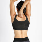 Full Length Zip Front Wireless Racerback Sports Bra-2