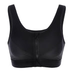 Full Length Zip Front Wireless Racerback Sports Bra-3
