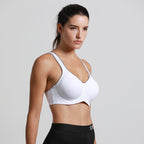 Full Support High Impact Padded White Sports Bra
