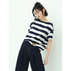 Goodwill Nautical Short Sleeved Striped Knitted Tee-1