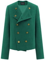 Green Double-Breasted Wool-Blend Jacket-3