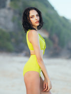 Halter Top High Waist Sports Bikini-4