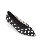 Heart Print Pointed Toe Comfortable Flats-4