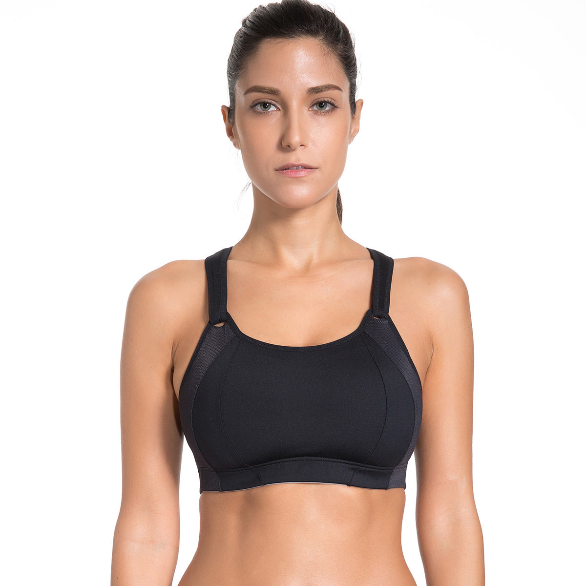 High Impact Mesh Insert Wireless Running Bra
