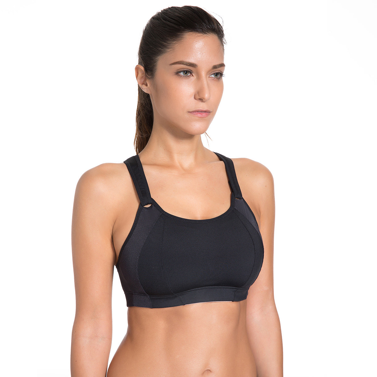 High Impact Mesh Insert Wireless Running Bra
