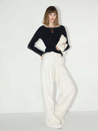 High-Waist White Wide-Leg Jeans-1