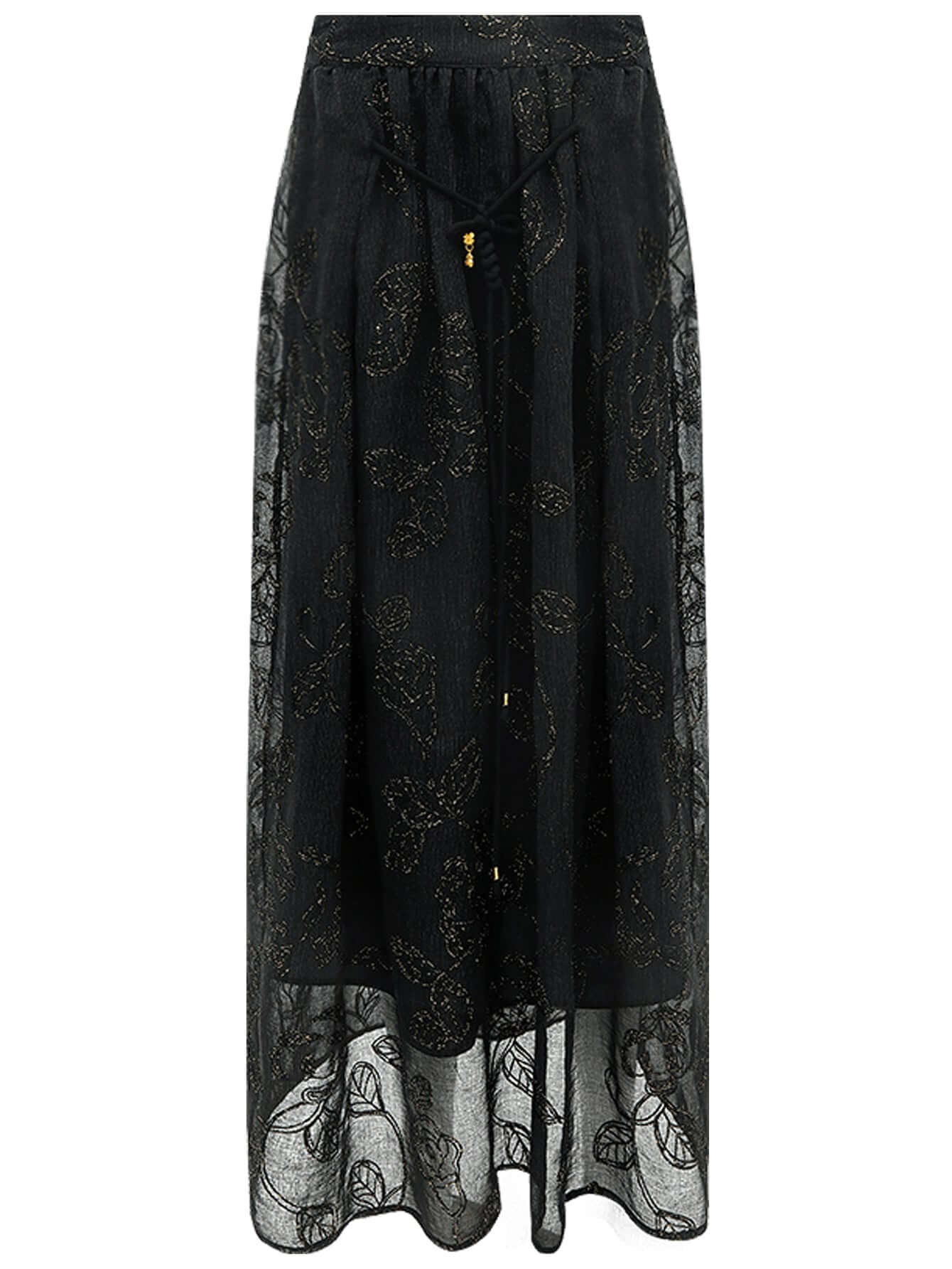 Intricately Embellished Glitter Embroidered Skirt