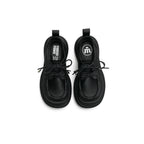 Lace-Up Leather Shoes with Padded Bottoms-4