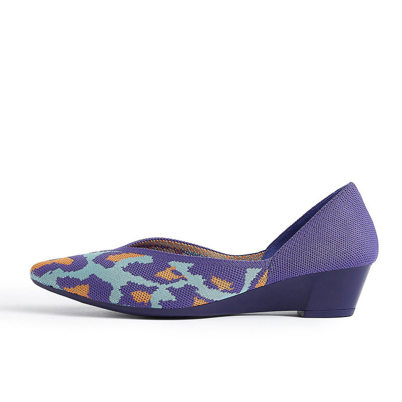 Leopard Print Pointed Toe Princess Flats-5