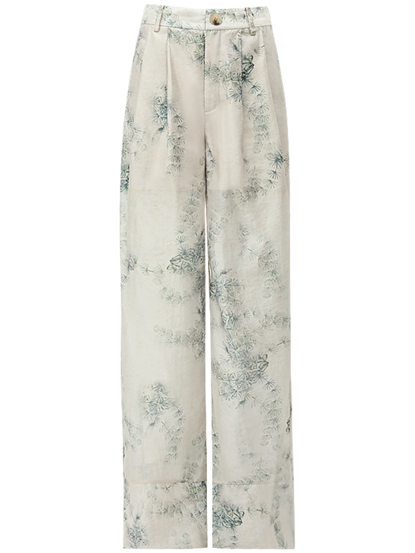 Lightweight Green Straight Leg Pants-3