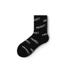 Logo-print All-season Unisex Active 5pcs Crew Socks Set
