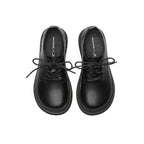 Low Cut Black Leather Shoes-4