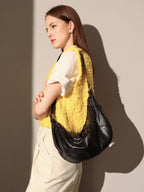 Macy Slouchy Leather Shoulder Bag-3