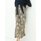 Maple Detailed Khaki Mermaid Skirt-0