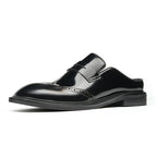 Men’s Glossy Calfskin Classic Slipper Mules-1