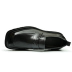 Men’s Glossy Square Toe Polished Calf Leather Shoes-2