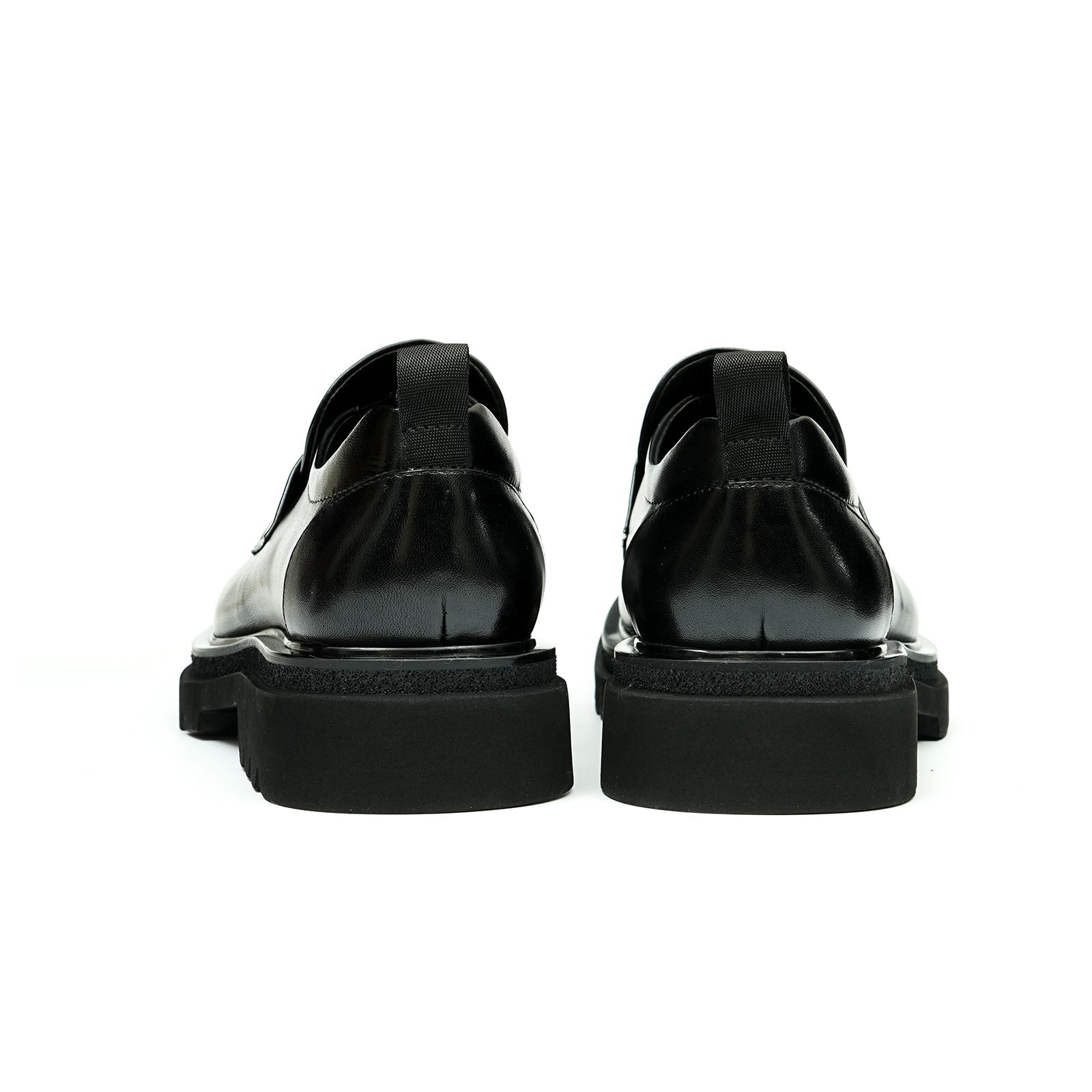 Men’s Glossy Square Toe Polished Calf Leather Shoes-4