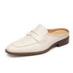 Men’s Posh Cream Leather Mules-3