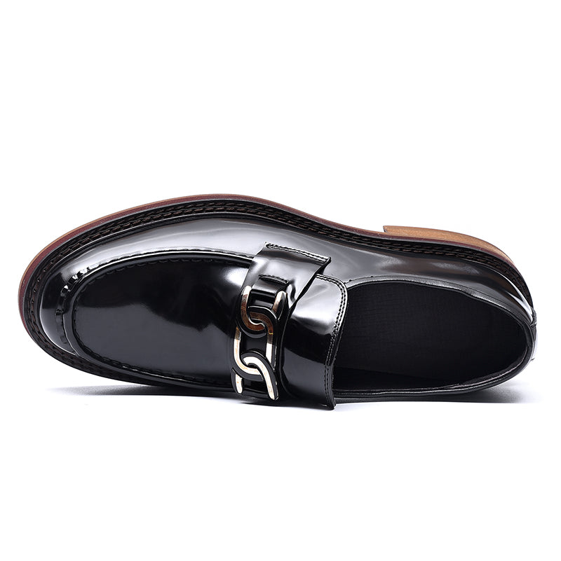 Men's Premium Business Glossy Leather Loafers-2