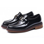 Men's Premium Business Glossy Leather Loafers-3
